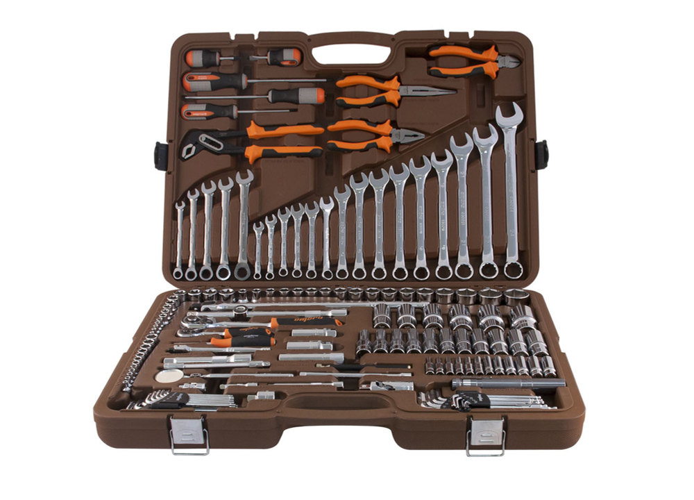 OMT141S Набор инструмента универсальный 1/4", 3/8" и 1/2"DR, 141 предмет