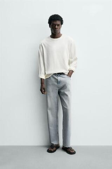 ZARA ДЖИНСЫ STRAIGHT FIT, ГОЛУБОЙ