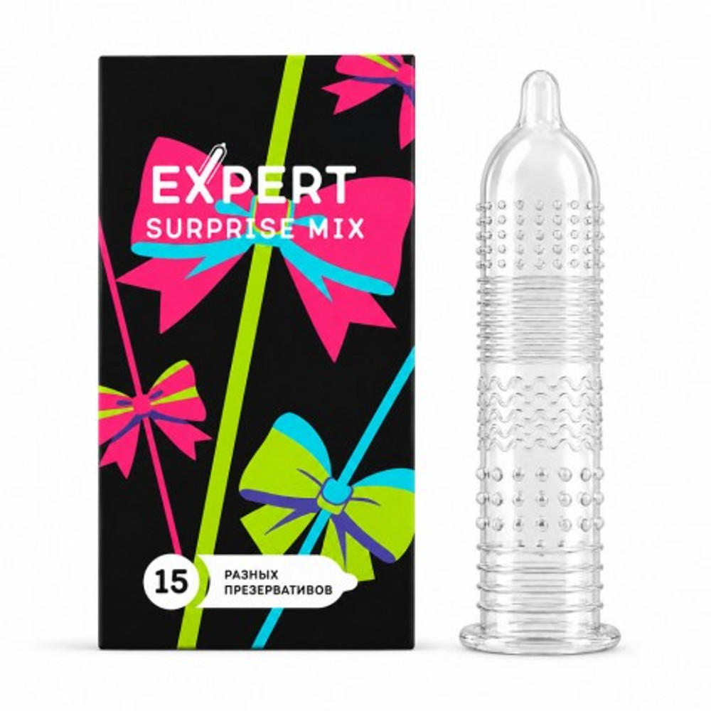Презервативы EXPERT Surprise Mix, Микс, 15 шт