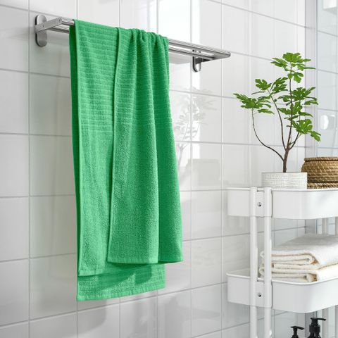 Полотенце банное IKEA VAGSJON (ВОГШЁН), Зеленый, 70х140 см