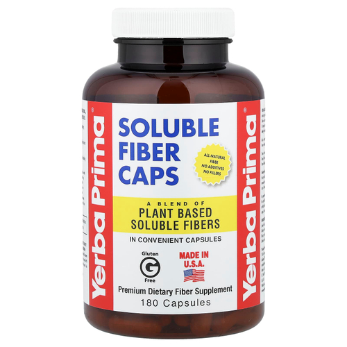Yerba Prima, капсулы с растворимой клетчаткой, 180 капсул