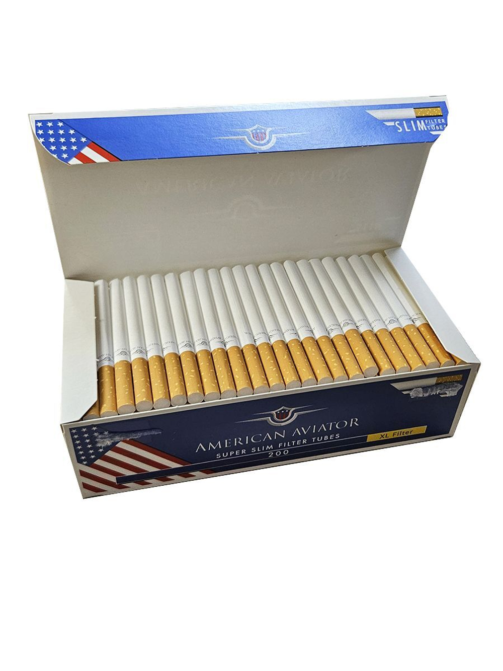 Гильзы для сигарет "American Aviator" Slim XL 24мм Orange 10х200шт (Комплект)