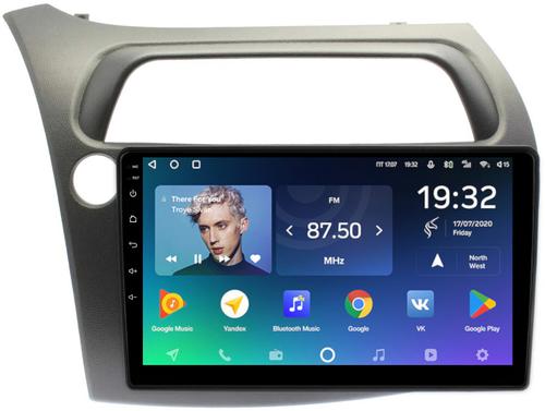 Магнитола для Honda Civic 8 хэтчбэк 2006-2011 левый руль - Teyes CC2 PLUS монитор 9" QLED, Android 10, Быстрая, SIM-слот