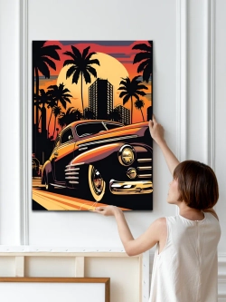 Картина на стену "Vice City" 50х70см 1шт.