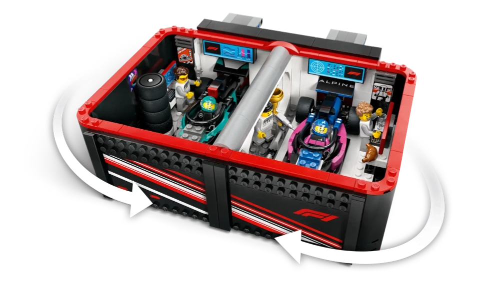 Конструктор LEGO City 60444 Гараж F1 для Mercedes-AMG и Alpine