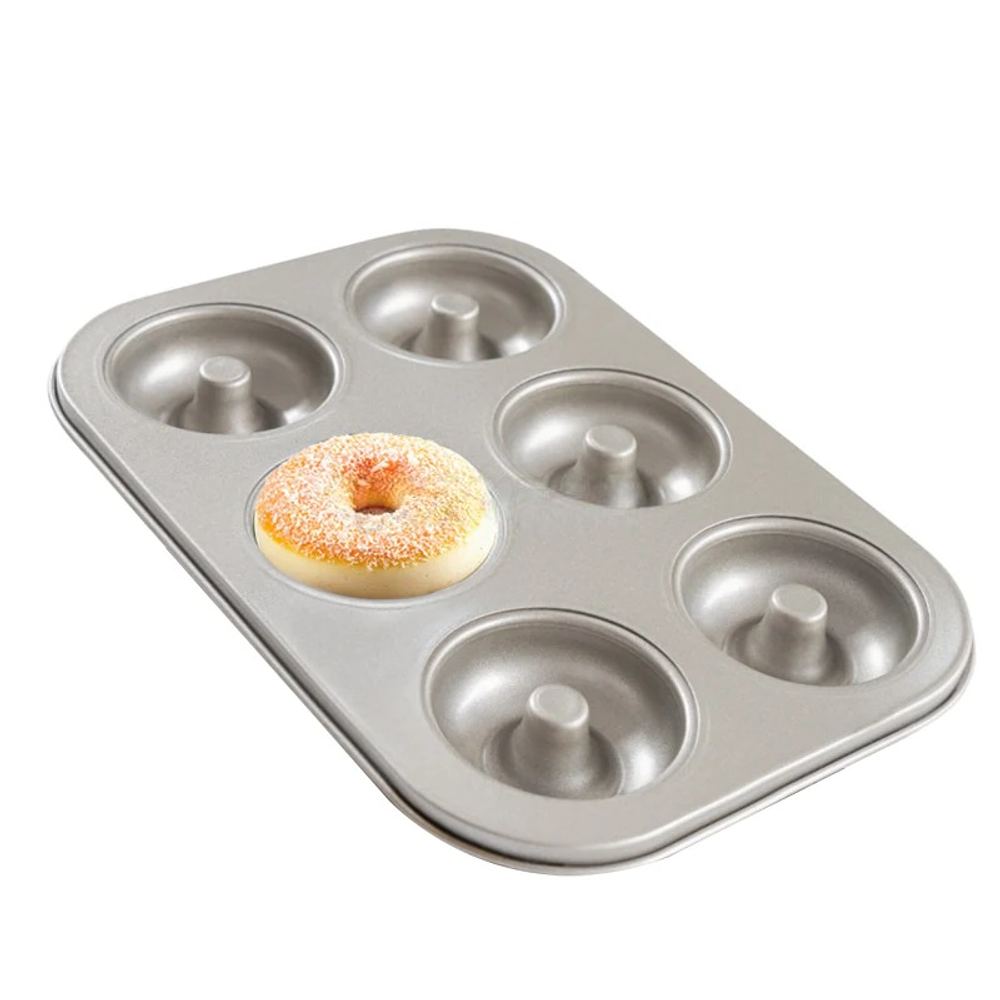 Форма для выпечки пончиков на 6 ячеек Patisse Silver 32х22х2.5 см