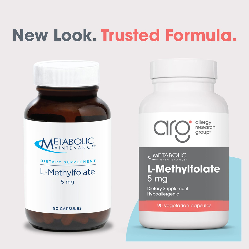 Metabolic Maintenance, L-метилфолат, 5 мг, 90 вегетарианских капсул