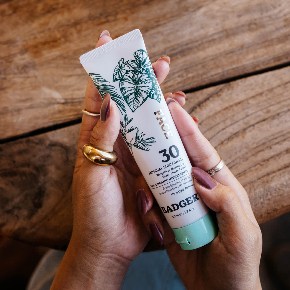 Badger, солнцезащитное средство для лица, SPF 30, 50 мл (1,7 жидк. унции)
