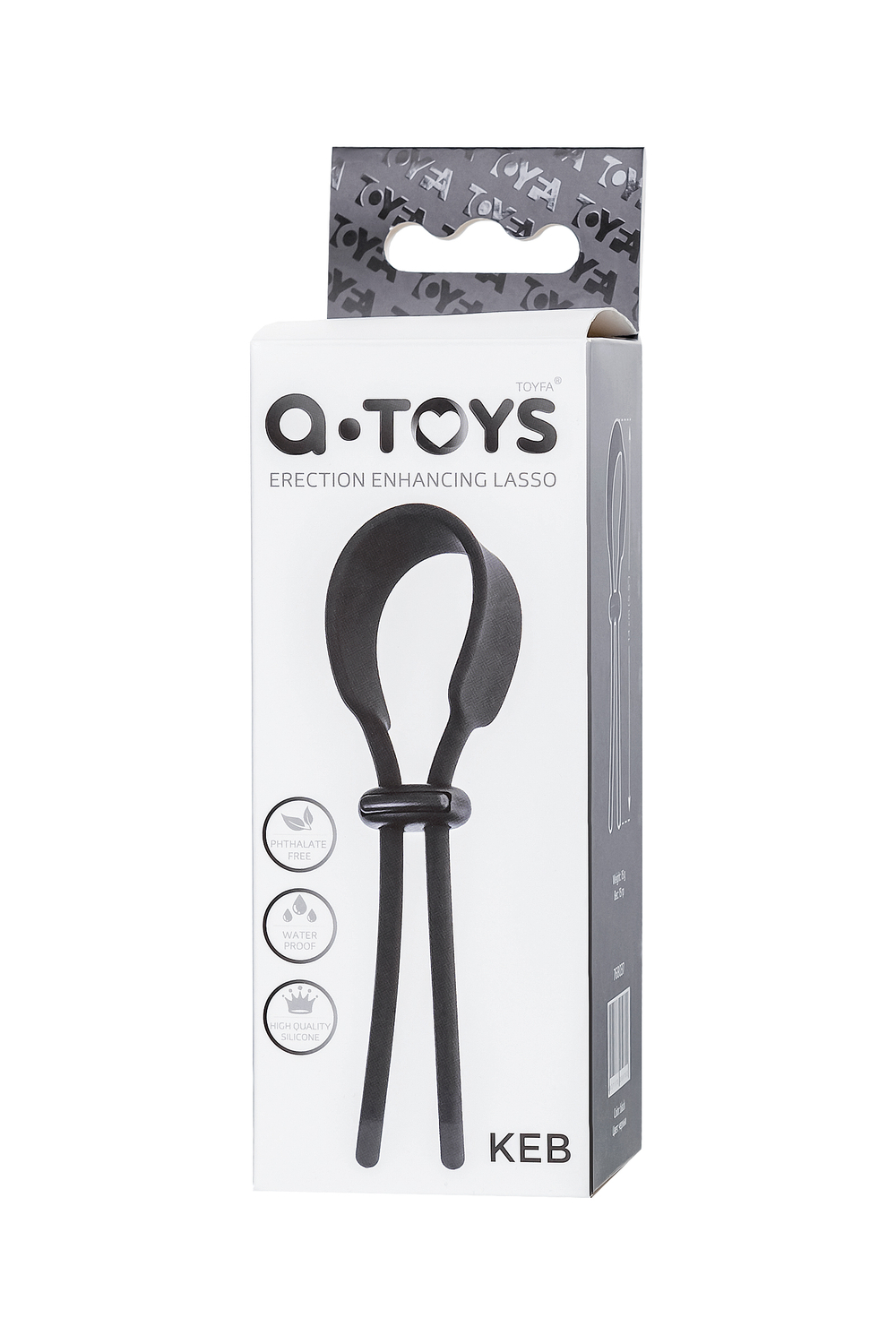 Лассо на пенис A-toys Keb черное 14 см