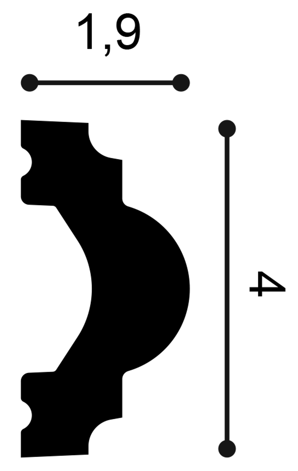 Молдинг гибкий PX120F