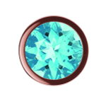 Пробка цвета розового золота с кристаллом Diamond Topaz Shine L - 8,3 см.
