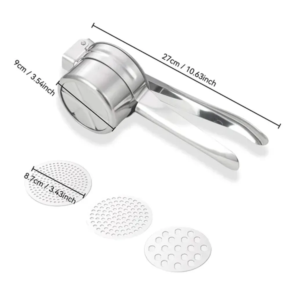Пресс для овощей, картофеля 3 диска d 9 см h6,5 см l 27 см нерж. P.L. Proff Cuisine