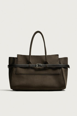 ZARA СУМКА С РЕМЕШКОМ, КОРИЧНЕВЫЙ