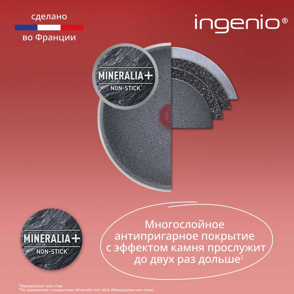 Набор посуды со съемной ручкой Tefal Ingenio Natural Force 8 предметов 16/20/22/26 L3969153