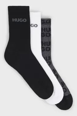 Носки (3 пары) мужские HUGO 3P QS LOGO RIB CC