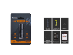 Фонарь светодиодный Fenix E01 V2.0, синий, 100 лм
