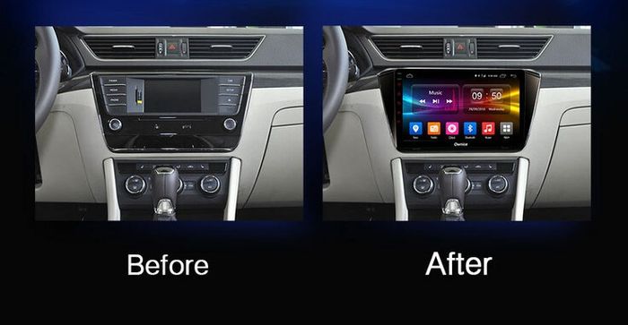 Магнитола для Skoda Superb 2015+ (без штатного усилителя) - Kuberg QLed, Android 13, Быстрейшая, CarPlay, SIM-слот