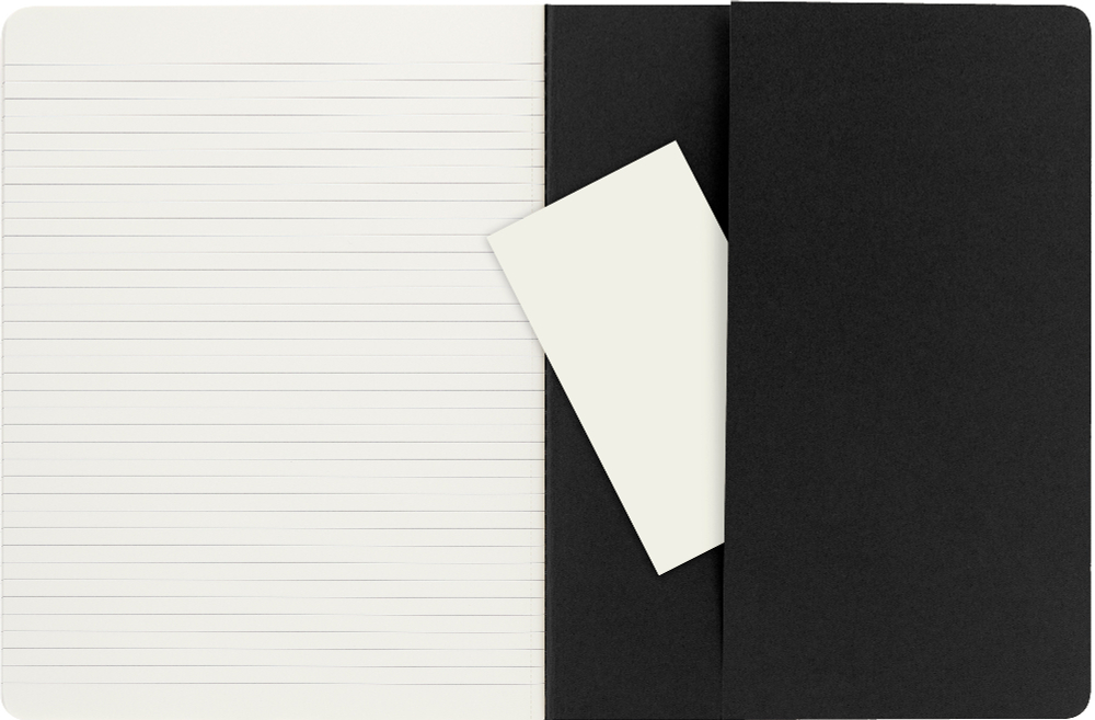Блокнот Moleskine Cahier Journal (QP321) 190х250мм обложка картон 120стр. линейка черный (3шт)