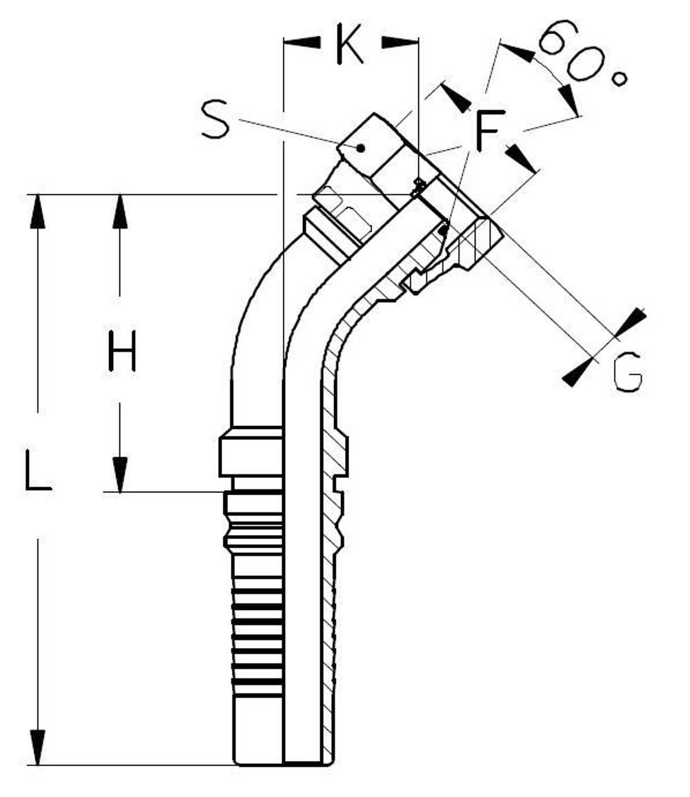 Фитинг DN 50 BSP (Г) 2 (45) Interlock