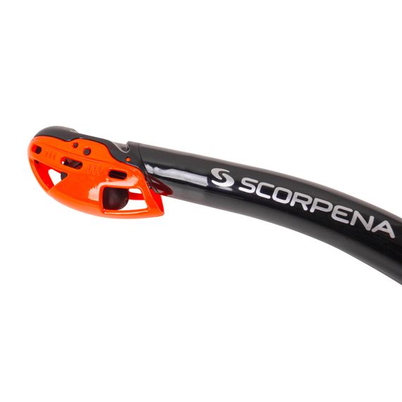 Трубка Scorpena K3 c двумя клапанами черная