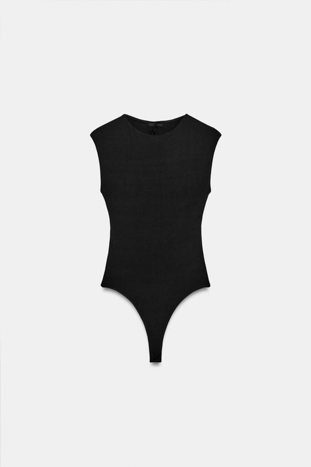 ZARA БОДИ С ВЫРЕЗОМ НА СПИНКЕ И КРУЖЕВОМ, ЧЕРНЫЙ