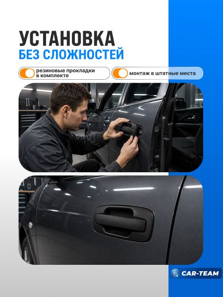 Евроручки дверей Лада Приора, ВАЗ 2110, 2111, 2112 аналог (неокрашенные)