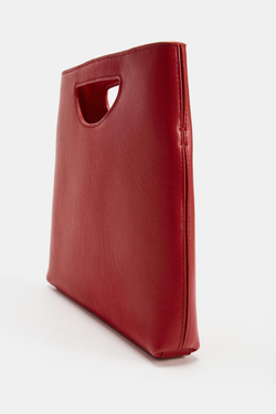 ZARA КОЖАНАЯ СУМКА, КРАСНЫЙ