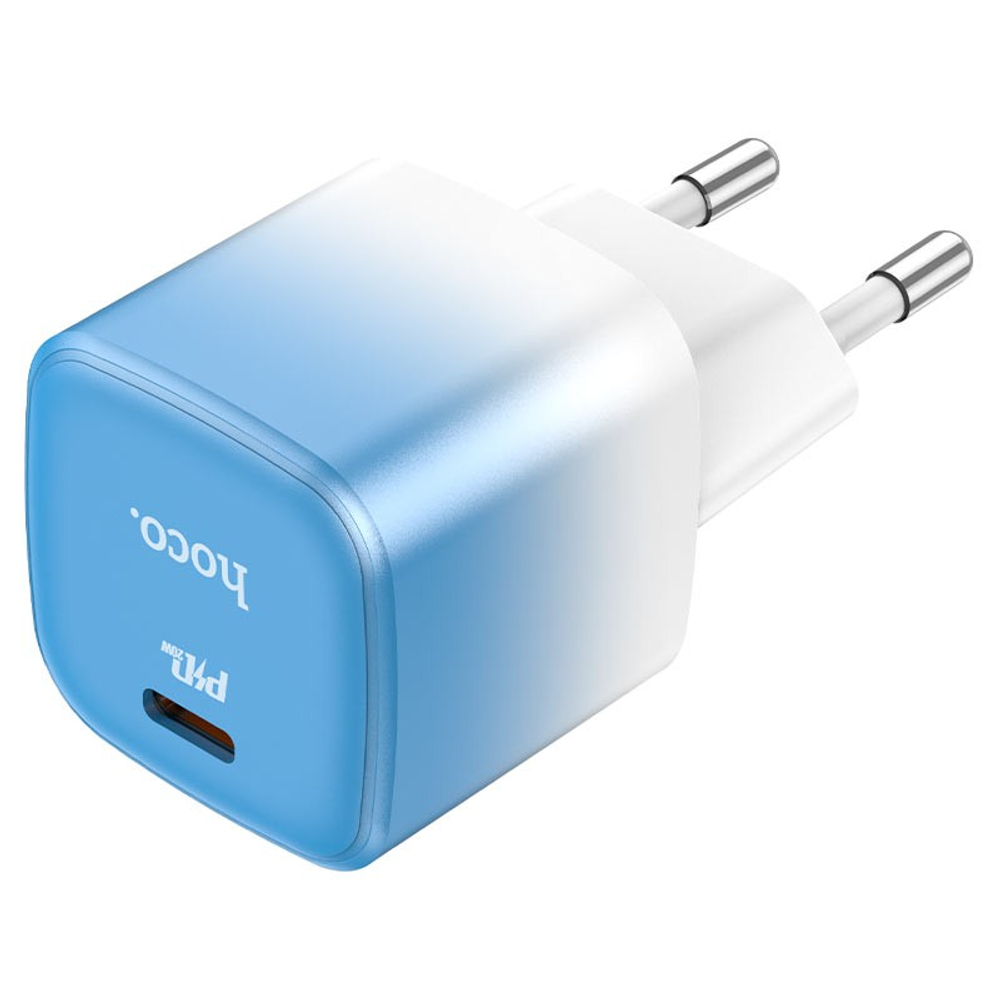 Сетевое зар. устр. Hoco C101A 1С PD3.0/QC3.0 20W ледяной синий
