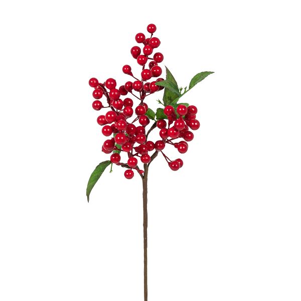Веточка декоративная Fiebiger Floristik: Калина l=30 см, красный, пластик