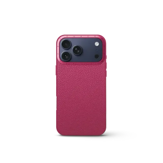 Чехол для iPhone 17 - Зернистая кожа - розовый