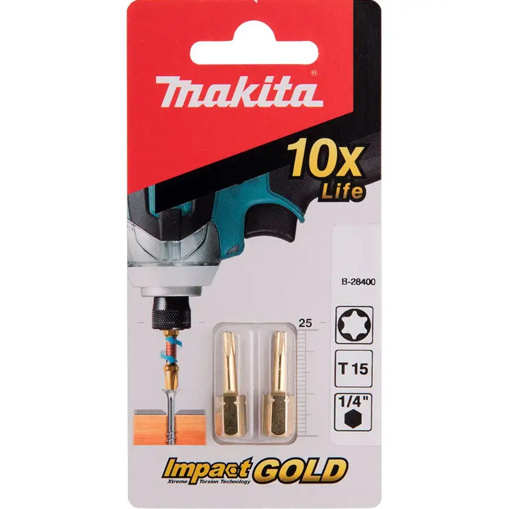 Насадка двусторонняя Impact Gold,, T15х25 мм Makita B-28400