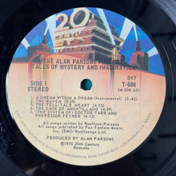 Винтажная виниловая пластинка LP The Alan Parsons Project Tales Of Mystery And Imagination (USA 1976)