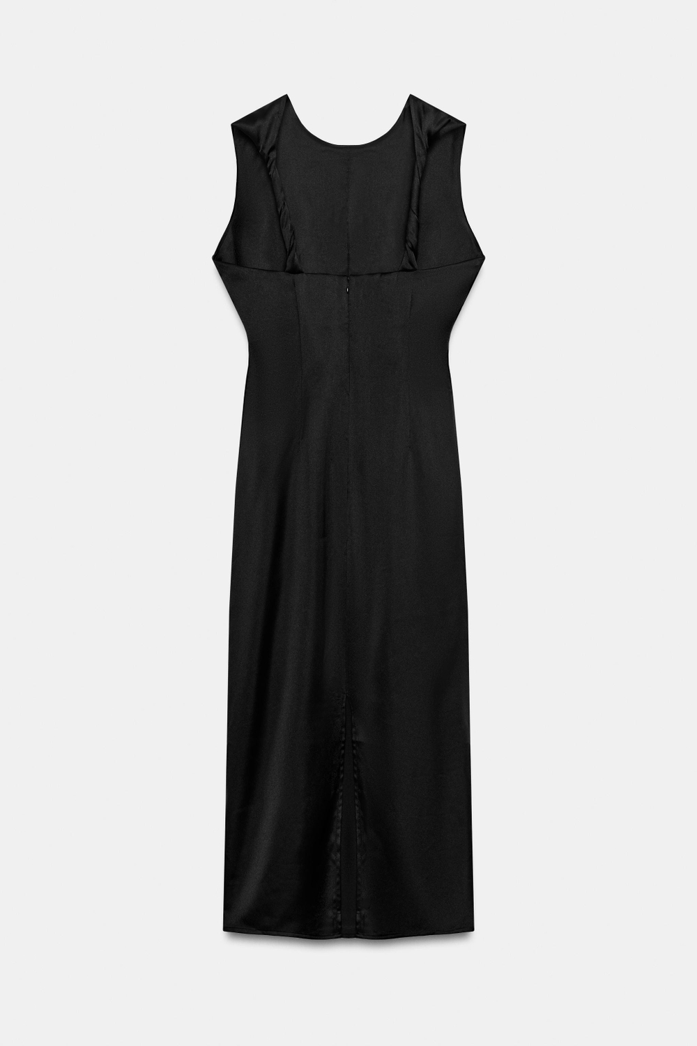 АТЛАСНОЕ ПЛАТЬЕ СО СБОРКАМИ — ZARA
