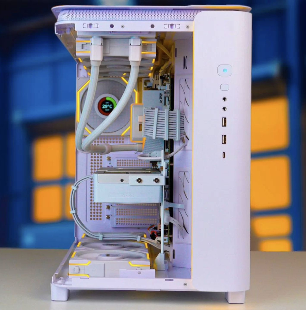 Игровой компьютер FIRESTRIKE Core Ultra 7 270K Plus / NVIDIA GeForce RTX 5070 12GB / 32GB DDR5 / SSD 1TB / 800W / Windows 11 Pro — белый/чёрный
