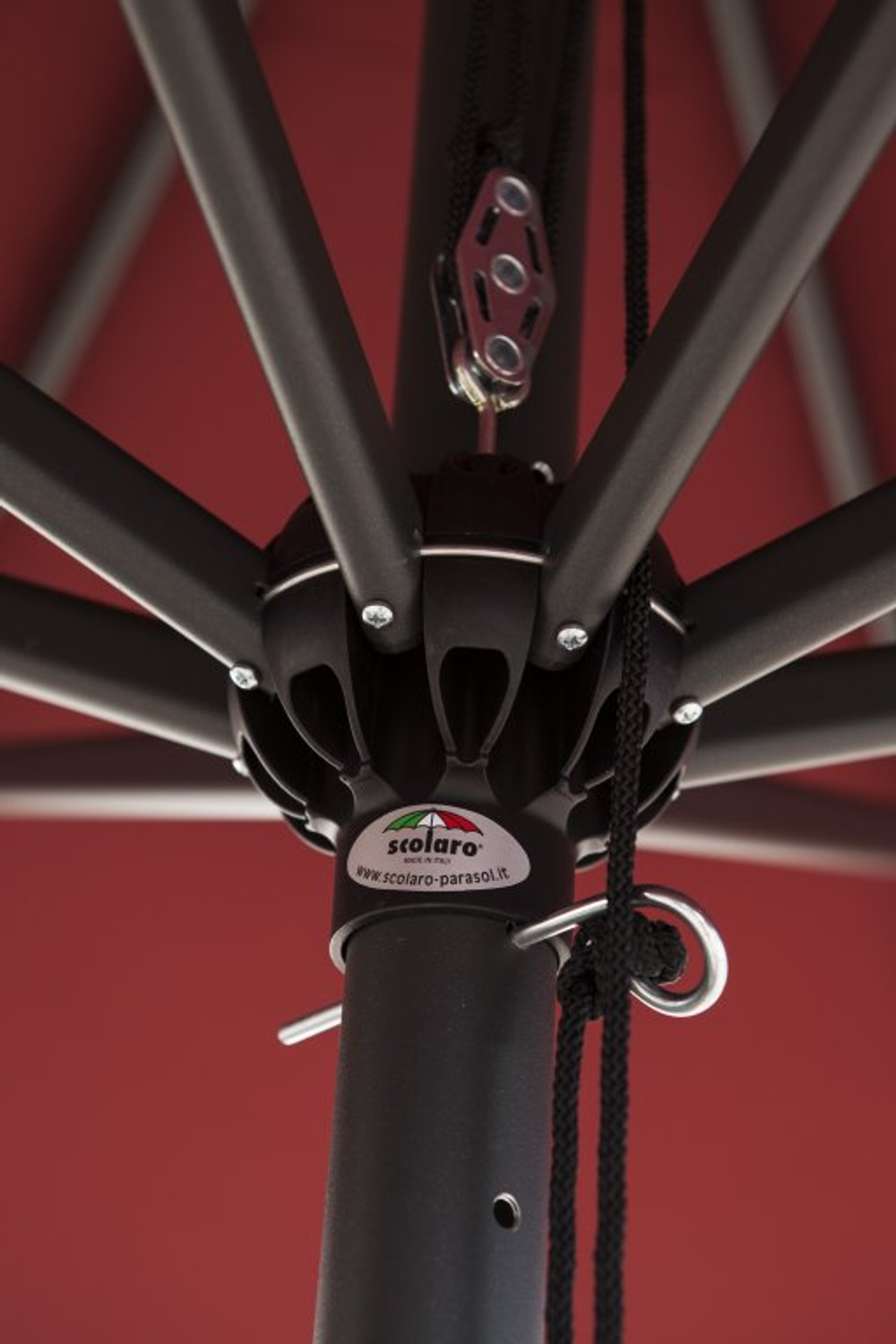 Зонт профессиональный Ø3.5 м Scolaro Napoli Standard, антрацит, терракотовый