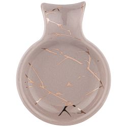 ПОДСТАВКА ПОД ЛОЖКУ КОЛЛЕКЦИЯ "ЗОЛОТОЙ МРАМОР" 15,5*11,7*2,6СМ