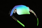 Спортивные очки с диоптриями HILX Savage 2.0 Shiny Crystal Grey Green / Green Mirror Lens