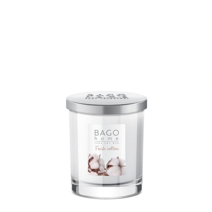 Ароматическая свеча BAGO HOME "Свежий хлопок", 132 г