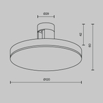 Магнитный трековый светильник Maytoni FLARITY Plato TR152-1-7W4K-B