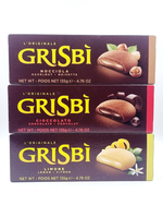 Набор бисквитного печенья Grisbi с ореховым, лимонным и шоколадным кремом 3 упаковки по 135 г (Италия)