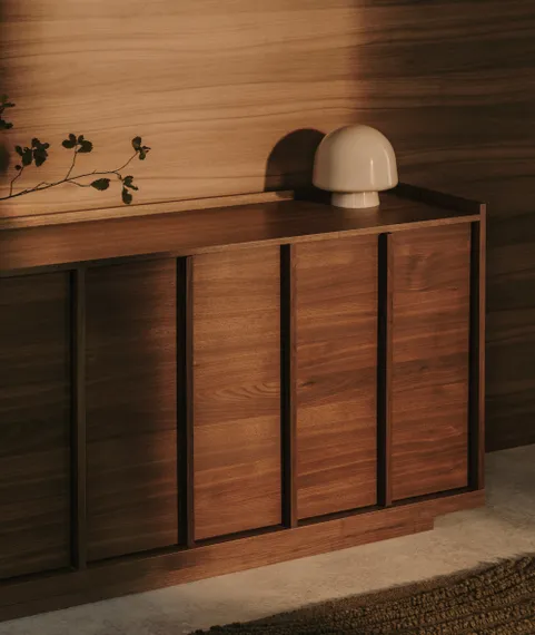Комод Onix, 200х80х45 см, шпон дуба цвета орех