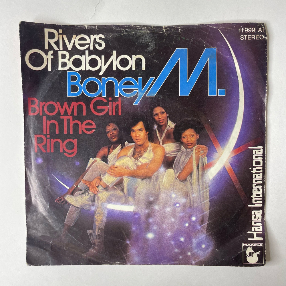 Винтажная виниловая пластинка 7 дюймов (маленькая пластинка) Boney M. Rivers Of Babylon / Brown Girl In The Ring (Германия 1978)