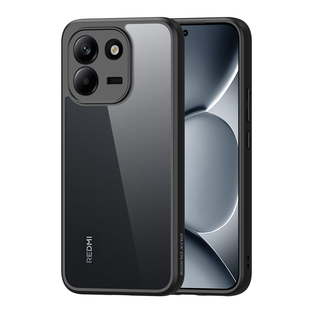 Чехол усиленный прозрачный с черными рамками для Xiaomi Redmi Note 17 Pro+ Plus 5G, серия Aimo Series Case от Dux Ducis