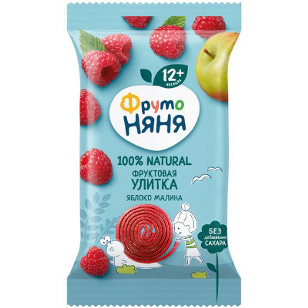 Фруктовые кусочки ФрутоНяня 15г улитка Яблоко малина