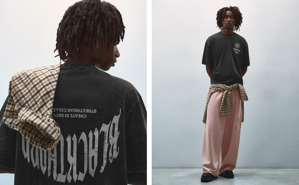 Мужская футболка boxy fit с коротким рукавом и принтом, арт. 3731/120 - BERSHKA