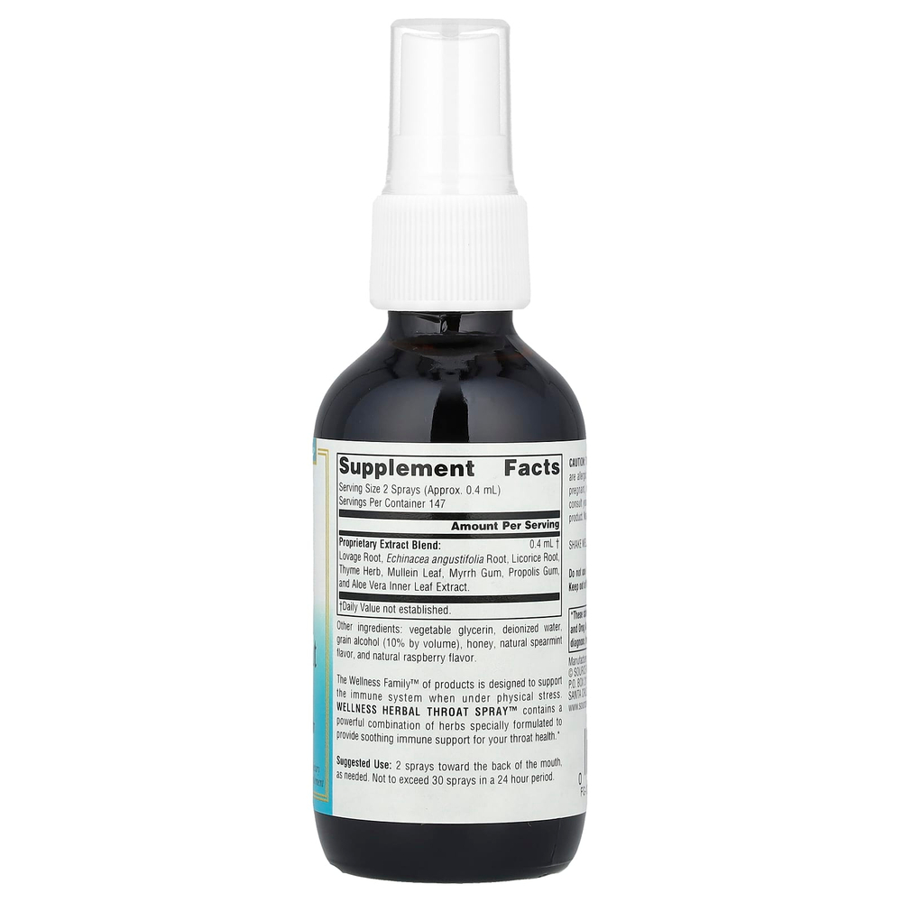 Source Naturals, Wellness, Herbal Throat Spray™, 59,14 мл (2 жидк. унции)
