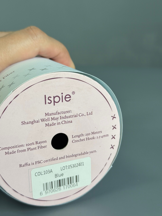 Пряжа ISPIE Raffia (7490301-103A/Голубой)