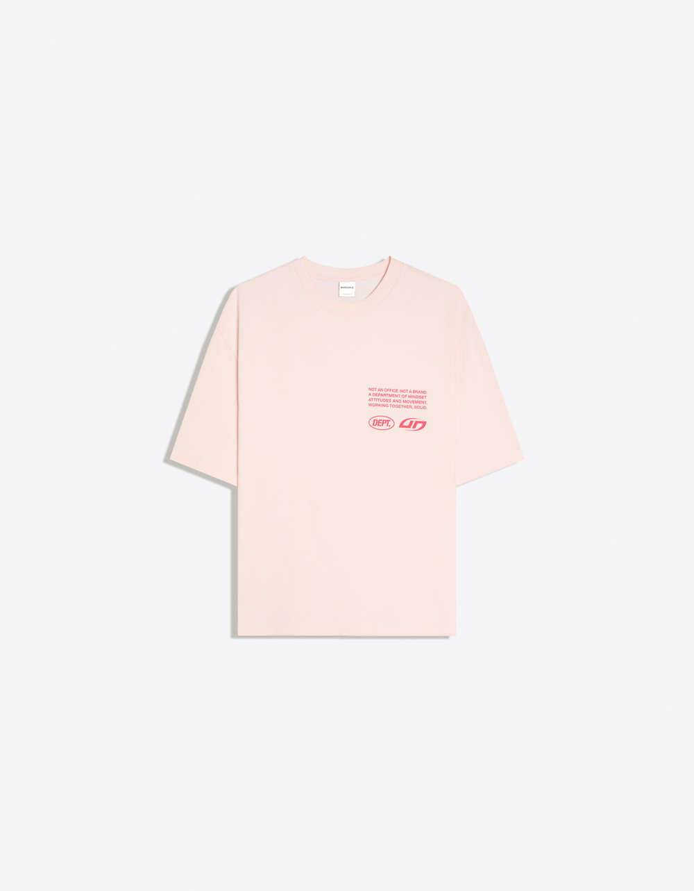 Мужская футболка boxy fit с надписью в уличном стиле - BERSHKA