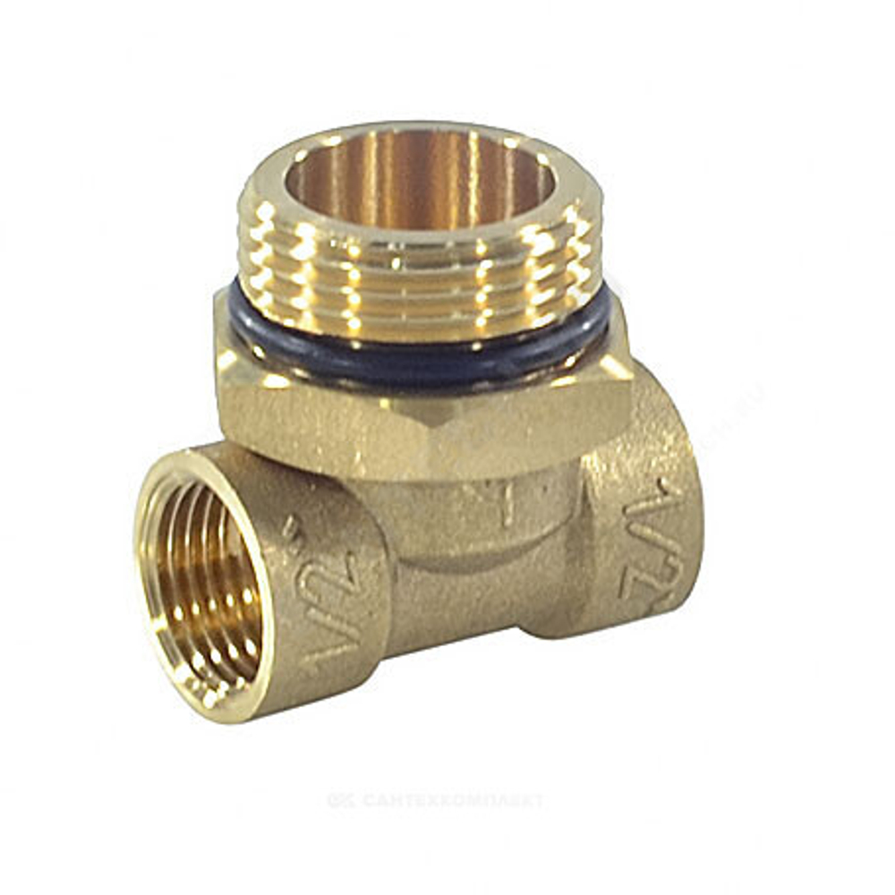 Тройник коллекторный латунь 1"х1/2"х1/2" Апогей 340001