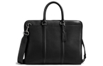 COACH Metropolitan Leather One Shoulder Crossbody Briefcase Handbag Men"s Pure Black